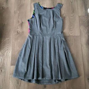 Copious fashion grey and floral dress